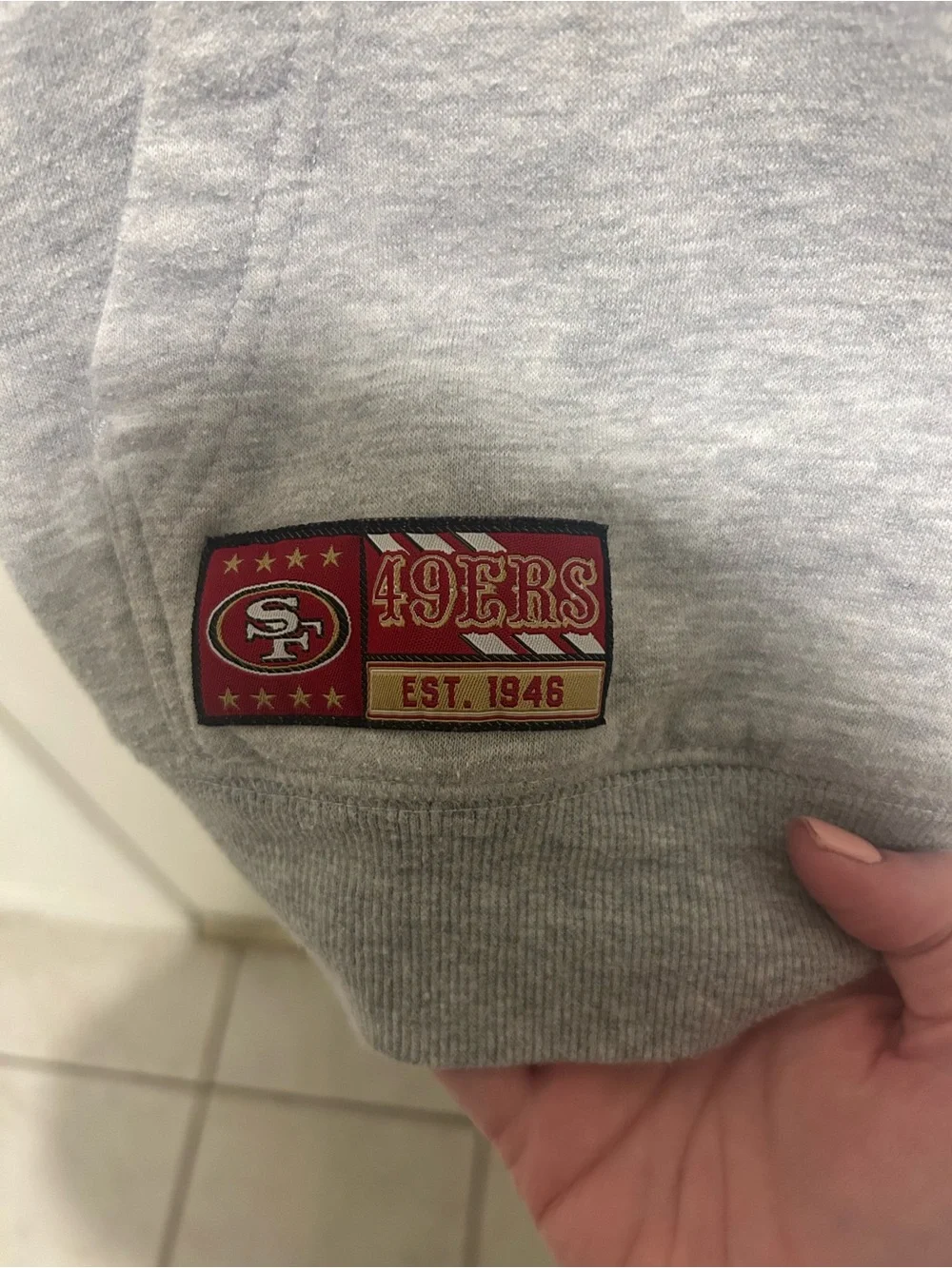 NBA San Francisco 49ers Gray Hoodie with Red Logo